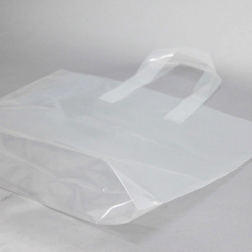 손잡이비닐쇼핑백(투명-하단폭)PE재질 무지 비닐가방소량인쇄가능5가지 사이즈[100장]