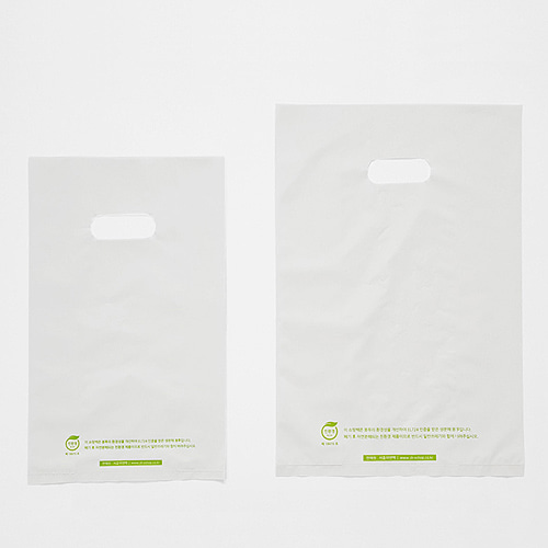 [생분해 친환경 비닐봉투]무지 링봉투소량인쇄가능2가지 사이즈[100장]